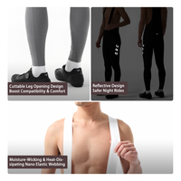 Short de cyclisme d'été pour hommes UPF 50+ Protection solaire Respirant Anti-humidité Séchage rapide Interface élastique Coussinet en chamois