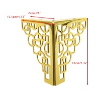 Usine nouveau Design européen moyen-orient 130MM meubles en métal armoire lit luxe Style fleur canapé meubles jambe accessoires