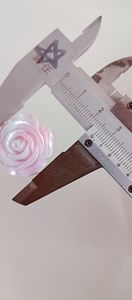 100 pièces de fleurs de <span class=keywords><strong>rose</strong></span> lumineuses kawaii, cabochons en résine à dos plat, mini fleurs, centre de nœud pour cheveux, embellissements DIY pour scrapbooking, téléphone - Product Image 2