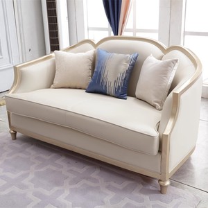 <span class=keywords><strong>Sofá</strong></span> de Cuero de <span class=keywords><strong>3</strong></span> Plazas Estilo Europeo con Mesa de Centro de Madera Simple para <span class=keywords><strong>Sofá</strong></span> Individual y Doble, Combinación para Sala de Estar - Product Image 4