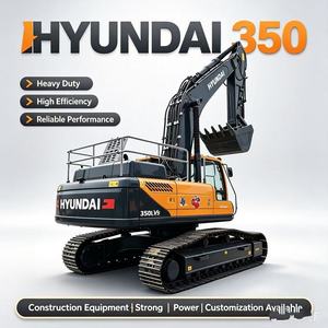 Excavatrice sur chenilles Hyundai 350LVS d'occasion, 35 tonnes, hydraulique, équipement de construction lourd pour l'exploitation minière avec CE EPA - Product Image 1