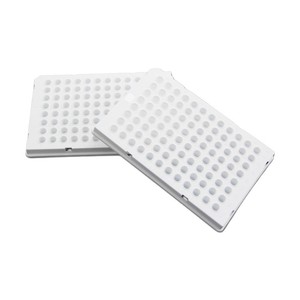 แผ่น PCR ยี่ห้อ Yongyue 96 หลุม 100L สีขาว แบบขอบโค้งครึ่งวงกลม ก้นแบน ฆ่าเชื้อได้ สำหรับใช้ในห้องปฏิบัติการ - Product Image 4