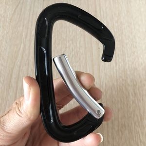 Moschettone in Alluminio 24KN con Anello a D e Gancio a Molla per Portachiavi - Product Image 2