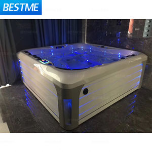 <span class=keywords><strong>Spa</strong></span> autoportant moderne de luxe avec jets de massage Baignoire à remous extérieure et égouttoir inclus pour les hôtels - Product Image 4
