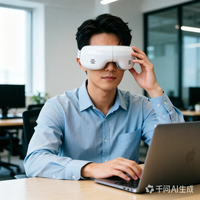 Masseur oculaire intelligent avec compression d'air, thérapie par compresse chaude et froide pour le syndrome de l'œil sec, la blepharite, aide au sommeil