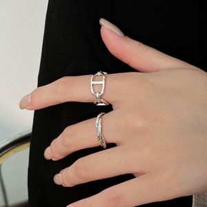 Yinruitai 925 Sterling Silver Lock <b>Ring</b> <b>Open</b> Design For Women Index Finger Everyday Wear Jewelry - Product Image 4