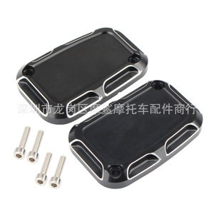 Cubierta de Cilindro Maestro de Freno para Motocicleta Moshark, 79mm X 54mm, Aluminio CNC con Acabado Cromado para Harley-Davidson - Product Image 4