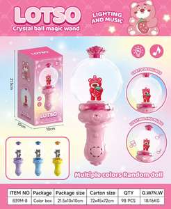 Nueva Varita de Cristal Kuromi, Varita Brillante con Sonido, Luz y Música, Varita Mágica de Fantasía, Regalo para Niñas, Juguete Luminiscente Labubu para Muñecas - Product Image 5