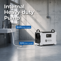 Déshumidificateur industriel Defender MP145 155 pintes 73L à pompe automatique 265 CFM 6000 pieds carrés 64 livres avec relance automatique
