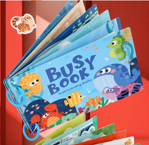 Libro Sensorial de Papel para Niños, Juegos Cognitivos, Juguete Educativo para <span class=keywords><strong>el</strong></span> Desarrollo Temprano de Bebés de 3+ Años, Libro de Pegatinas - Product Image 1