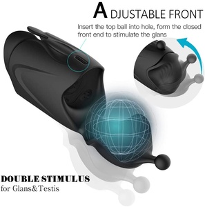 Vibrateur pénien, jouet sexuel masculin avec 10*10 vibrations <span class=keywords><strong>et</strong></span> 2 moteurs, manchon vibrant compressible, machine de stimulation, jouets sexuels pour hommes gays - Product Image 2