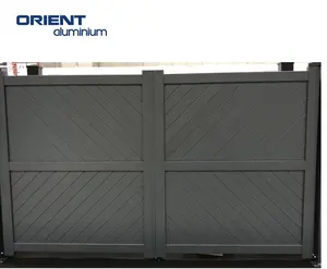 Fabriek Tuin Gebruikt Handmatige Aluminium Metal Tijdelijke Decoratieve Oprit Hek Gate