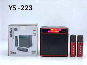 YS223 Dancing Light Family Home Party KTV 2 <span class=keywords><strong>en</strong></span> 1 Altavoz inalámbrico portátil para exteriores Karaoke con micrófonos dobles - Product Image 5