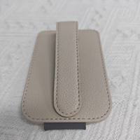 Auto zonneklep organizer premium PU lederen zonnebril- en kaarthouder voor auto's, met ruimte voor kenteken/verzekering en creditcards