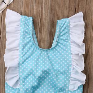Traje de Baño para Niñas Pequeñas, Estilo Hawaiano, Secado Rápido, Push-Up, Bikini Sólido con Estampado Bonito, Servicio OEM, 3-10 Años - Product Image 3