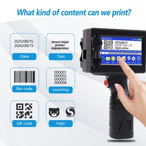 Imprimante jet d'encre portable 12,7 mm 600*600 dpi 40 ppm pour texte, codes <span class=keywords><strong>QR</strong></span>, codes-barres, étiquettes, numéros de lot, logos et dates - Product Image 4