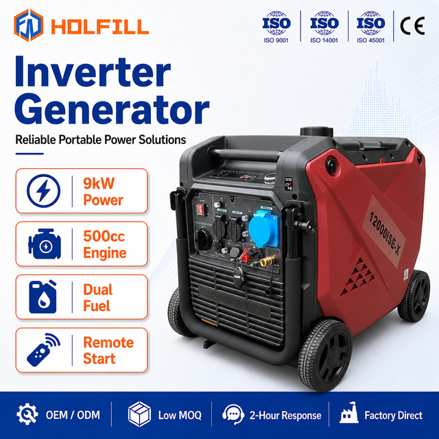 Commercial Grade Shineray SR12000iS-X 9KW 500CC 4-Stroke Dual Fuel Remote Start Eco-Friendly/Durable Inverter Generator for