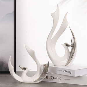 ديكور منزلي فاخر من السيراميك بتصميم فريد من نوعه زخارف طائر الفينيق على شكل طائر الفن بلكنة زفاف إبداعية - Product Image 4