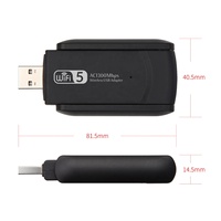 Adaptateur Wifi AC1200 USB 2.0 Realtek RTL8812CU double bande 1300 Mbps avec antenne externe, pilote gratuit, clé Wifi pour PC