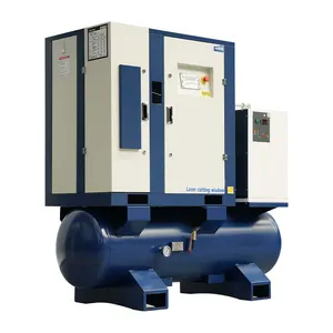 Compresor de aire resistente del tornillo 20Bar de la refrigeración por aire 380V industrial con el tanque de aire Doble