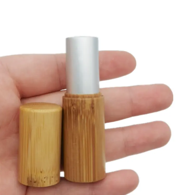 Luxe Lege Bamboe Lipstick Buizen Hervulbare Lippenbalsem Lipgloss Buis Houder Containers Voor Diy Make Up Cosmetische Reizen Golden