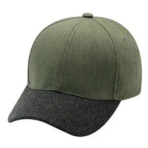 Cappello da Baseball in feltro di lana bianca prezzo di fabbrica cappellino da Baseball ricamato traspirante