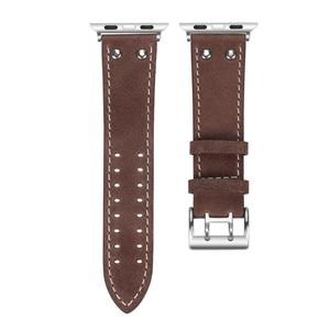 Piel de cuero de grano completo 44MM inteligente correa de reloj para <span class=keywords><strong>Apple</strong></span> Watch 44MM correa de cuero - Product Image 5