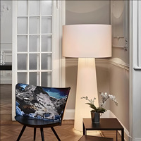 Tam Spektrumlu Göz Koruyucu LED Yer Lambası Wabi-sabi Tarzı Kumaş Kaplı Premium His Veren Oturma Odaları İçin Uygun CRI 95
