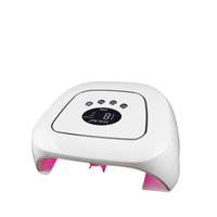 Lampe à ongles UV LED professionnelle 180W haute puissance, portable, rechargeable, en plastique, pour usage domestique et en salon, pour le durcissement du vernis gel