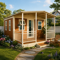 Maison préfabriquée de luxe en conteneur avec terrasse et auvent pour villas de plage, complexes hôteliers et locations de vacances