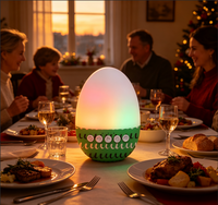 Haut-parleur portable 2026 Celebration Pod en forme d'œuf avec lumière colorée, rechargeable, sans fil, son festif, média sonore, bruit blanc