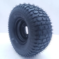 Pneu extérieur tubeless de 6 pouces 13*6.50-6 avec jante en acier à 3 trous pour tondeuse à gazon/petit VTT/chariot de remorque