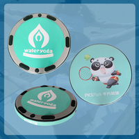 Plataforma Flotante Inflable Redonda de PVC Impermeable Novaspark, Tapete de Yoga con Diseño de Panda, Absorción de Impactos, para Gimnasio y Parque, Venta al Por Mayor