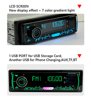 JMC 1-DIN MP3 FM AM RDS Bluetooth-Radio Retro-Musikwiedergabe für BMW, Benz und Ford Oldtimer