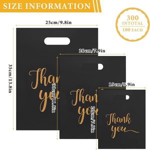 Reusable Recyclable Durable <b>PE</b> Plastic Square Bottom Shopping Bags Die Cut Handles Customized Logo for Small Business Socks - Product Image 2