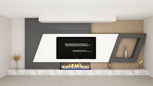 Modern Luxury Wooden <b>TV</b> Cabinet <b>Wall</b> System with Ornate Details for Living Room Home Furniture - Product Image 2