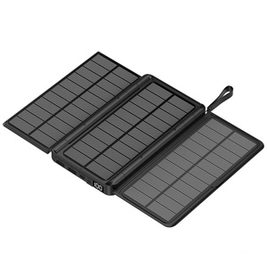 Banco de Energía Solar Portátil para Exteriores, Cargador Inalámbrico, Panel Solar de 20000 mAh, Fuente de Alimentación Móvil Portátil - Product Image 1