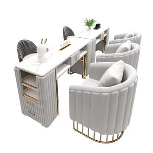 Ensemble <span class=keywords><strong>table</strong></span> et chaise de <span class=keywords><strong>manucure</strong></span> au design moderne pour salon de <span class=keywords><strong>manucure</strong></span>, en métal, avec <span class=keywords><strong>aspirateur</strong></span> et canapé de salon pour institut de beauté - Product Image 5