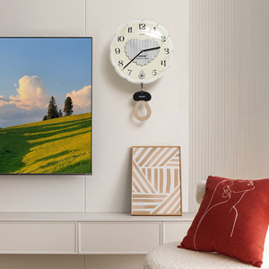 Wozoom Wall <b>Clock</b> Round Quartz Pendulum Living Room Home Use Battery Powered Single Face 2026 Creative <b>Art</b> <b>Clock</b> - Product Image 4