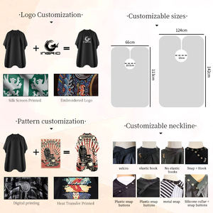 Nouveautés Mode Blink Barber Cape Non-tissé Dustrproof Salon Tablier Cape <span class=keywords><strong>Coiffure</strong></span> Cape Barber Tool - Product Image 6