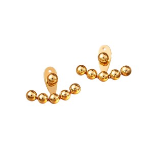 Boucles d'oreilles tendance style niche, luxe léger, en acier, pour affiner le visage rond, bijoux en acier titane, vente en gros - Product Image 5