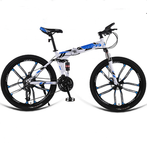 Bicicleta de montaña <span class=keywords><strong>MTB</strong></span> de acero de alto <span class=keywords><strong>carbono</strong></span> de 26 pulgadas con resorte amortiguador trasero y sistema de freno de disco, neumático grueso de <span class=keywords><strong>29</strong></span> pulgadas - Product Image 4