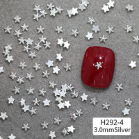 50 pièces de rivets en alliage pour nail art, breloques étoiles à fond plat, style punk, décorations d'ongles en strass argent et or, accessoires DIY en gros