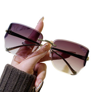 Nieuwe zonnebrillen met luipaardkop, frameloos, met geslepen randen, hoogwaardig metalen montuur, logo op maat, minimaal 1 stuk. - Product Image 5