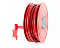 Enrouleur de tuyau de lutte contre l'incendie DN25 avec 30m tuyau d'incendie manivelle bobine manuelle en acier au carbone Protection incendie Flexible et Durable