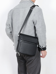 Professional Men's Summer Lightweight Waterproof PU Leather Modern Fashion Cosmetic <b>Bag</b> Shoulder Strap for Daily - Product Image 2