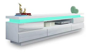 <span class=keywords><strong>Meuble</strong></span> <span class=keywords><strong>TV</strong></span> <span class=keywords><strong>blanc</strong></span> avec lumière LED <span class=keywords><strong>Meuble</strong></span> <span class=keywords><strong>TV</strong></span> de divertissement Table <span class=keywords><strong>TV</strong></span> avec 5 tiroirs <span class=keywords><strong>Meuble</strong></span> de salon - Product Image 3