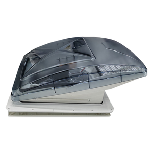 Lussuoso Tetto Apribile di Ventilazione 400mmx400mm per Camper, Roulotte e Rimorchi Fuoristrada con Copertura Superiore Grigio Chiaro - Product Image 4