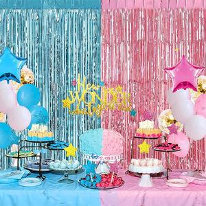 2M lluvia seda borla niños flecos cortinas cumpleaños fiesta decoración <span class=keywords><strong>Fondo</strong></span> Láser Color pared boda hoja cortina - Product Image 2