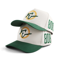 Gorra de Béisbol de Algodón de 5 Paneles de Alta Calidad con Logotipo Bordado en 3D Personalizado, Gorras de Béisbol de Dos Tonos